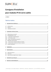 SUNCELL PV Consignes D'installation