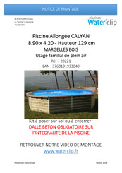 Water'Clip CALYAN Notice De Montage