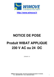 WIMOVE APPLIQUE 24 DC Notice De Pose