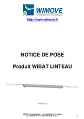 WIMOVE WIBAT LINTEAU Notice De Pose