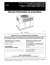 Payne Heating & Cooling Systems PY4G Manuel D'information Du Propriétaire