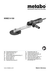 Metabo 602265500 Notice Originale