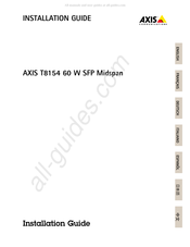 Axis T8154 60 W SFP Midspan Instructions D'installation