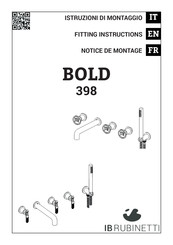 IB RUBINETTI BOLD 398 Notice De Montage