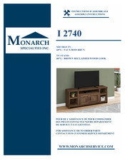 Monarch Specialties 374-8716-0 Instructions D'assemblage