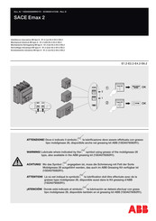 Abb SACE Emax 2 Instructions D'installation