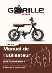 Gorille Cycles CADET Manuel De L'utilisateur