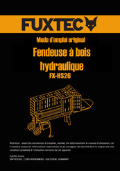 FUXTEC FX-HS26 Mode D'emploi Original