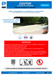 POOLCO COVTOP Notice D'installation, D'utilisation Et D'entretien