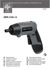 Lux Tools ABS-3,6Li A Notice Originale