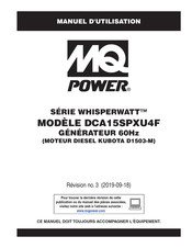 MQ Power WHISPERWATT DCA15SPXU4F Manuel D'utilisation