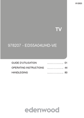 Electro Depot Edenwood ED55A04UHD-VE Guide D'utilisation