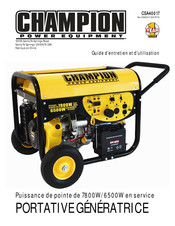Champion Power Equipment CSA40017 Guide D'entretien Et D'utilisation