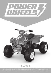 Power Wheels GWT20 Guide De L'utilisateur