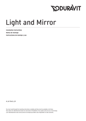 DURAVIT Light and Mirror LM 7840 L/R Notice De Montage