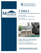 Monarch Specialties I 3264-1 Instructions D'assemblage