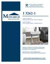 Monarch Specialties I 3262-1 Instructions D'assemblage