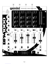 Gemini BPM-1000 Mode D'emploi