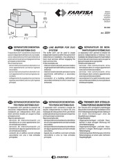 FARFISA INTERCOMS 2231 Instructions D'installation