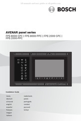 Bosch AVENAR panel Serie Guide D'installation