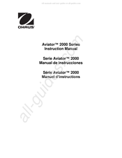 OHAUS Aviator 2000 Serie Manuel D'instructions