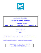 Rexson 106 975 0121 Manuel D'instructions