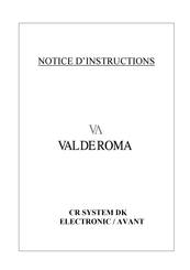 Valderoma CR SYSTEM TOALLERO Notice D'instructions