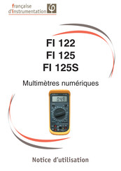 Francaise d'Instrumentation FI 122 Notice D'utilisation