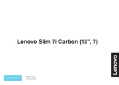 Lenovo Slim 7i Carbon Mode D'emploi