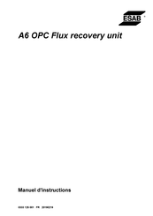 ESAB A6 OPC Flux Manuel D'instructions