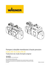 WAGNER Cobra 40-25 Traduction Du Mode D'emploi Original
