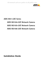 Axis M3105-LVE Manuel D'installation