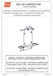 Fabbri BICI OK CAMPER VAN 6201837N Instructions De Montage Et Mode D'emploi