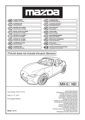 Mazda NDN2-V7-532 Instructions De Montage