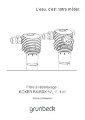 Grunbeck Boxer RDX 1 Notice D'utilisation