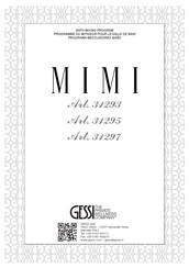 Gessi Mimi 31295 Mode D'emploi