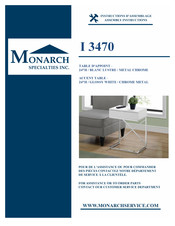 Monarch Specialties I 3470 Instructions D'assemblage