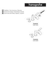 Hansgrohe Locarno 04816 0 Serie Instructions De Montage, Mode D'emploi Et Service