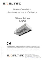 exeltec R-GAZ 1750 Notice D'installation, De Mise En Service Et D'utilisation