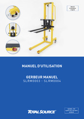 Total Source SLRM0003 Manuel D'utilisation