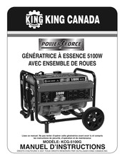 King Canada POWER FORCE KCG-5100G Manuel D'instructions