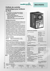 Honeywell satronic DKO 970 05 Mode D'emploi