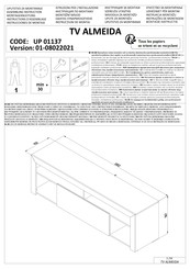 Dedeman TV ALMEIDA UP 01137 Instructions D'assemblage