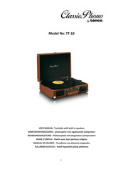 LENCO Classic Phono TT-10 Mode D'emploi