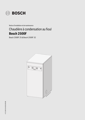 Bosch 2500 F Notice D'installation Et De Maintenance