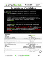 simpleSwitch 240 Conseils D'installation