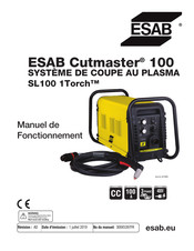 ESAB SL100 1Torch Manuel De Fonctionnement