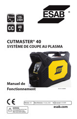 ESAB A-14396FR Manuel De Fonctionnement