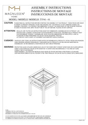 MAGNUSSEN HOME T5541-01 Instructions De Montage