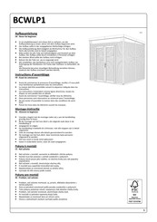 WOODLINE BCWLP1 Instructions D'assemblage